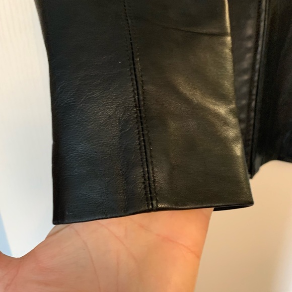 Danier Black Leather Mock-Neck Jacket - Picture 5 of 8